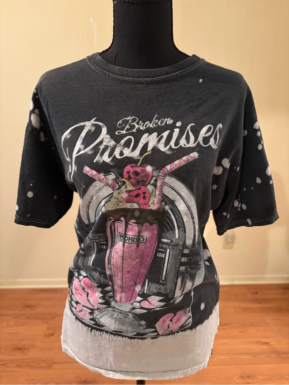 Girls' Black & Pink Graphic Tee